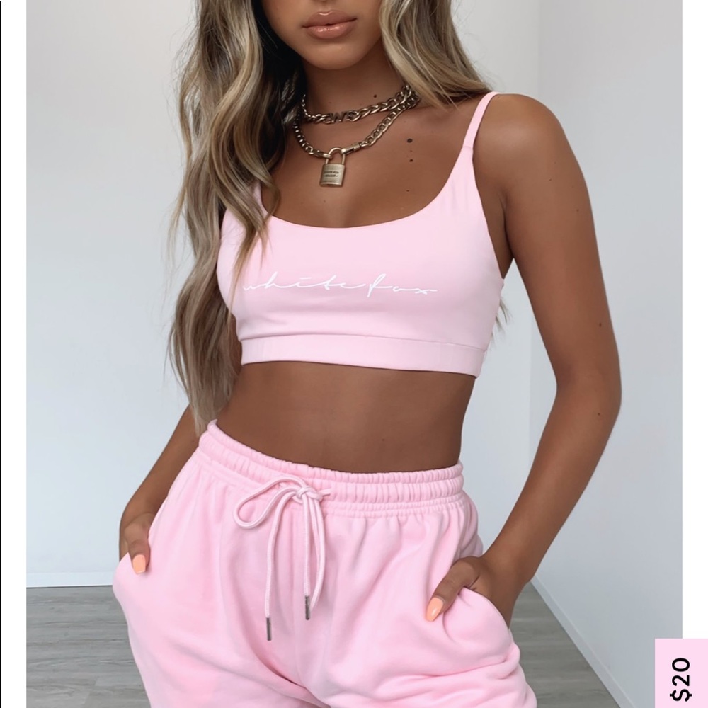 Whitefox no sweat crop top and matching jogger